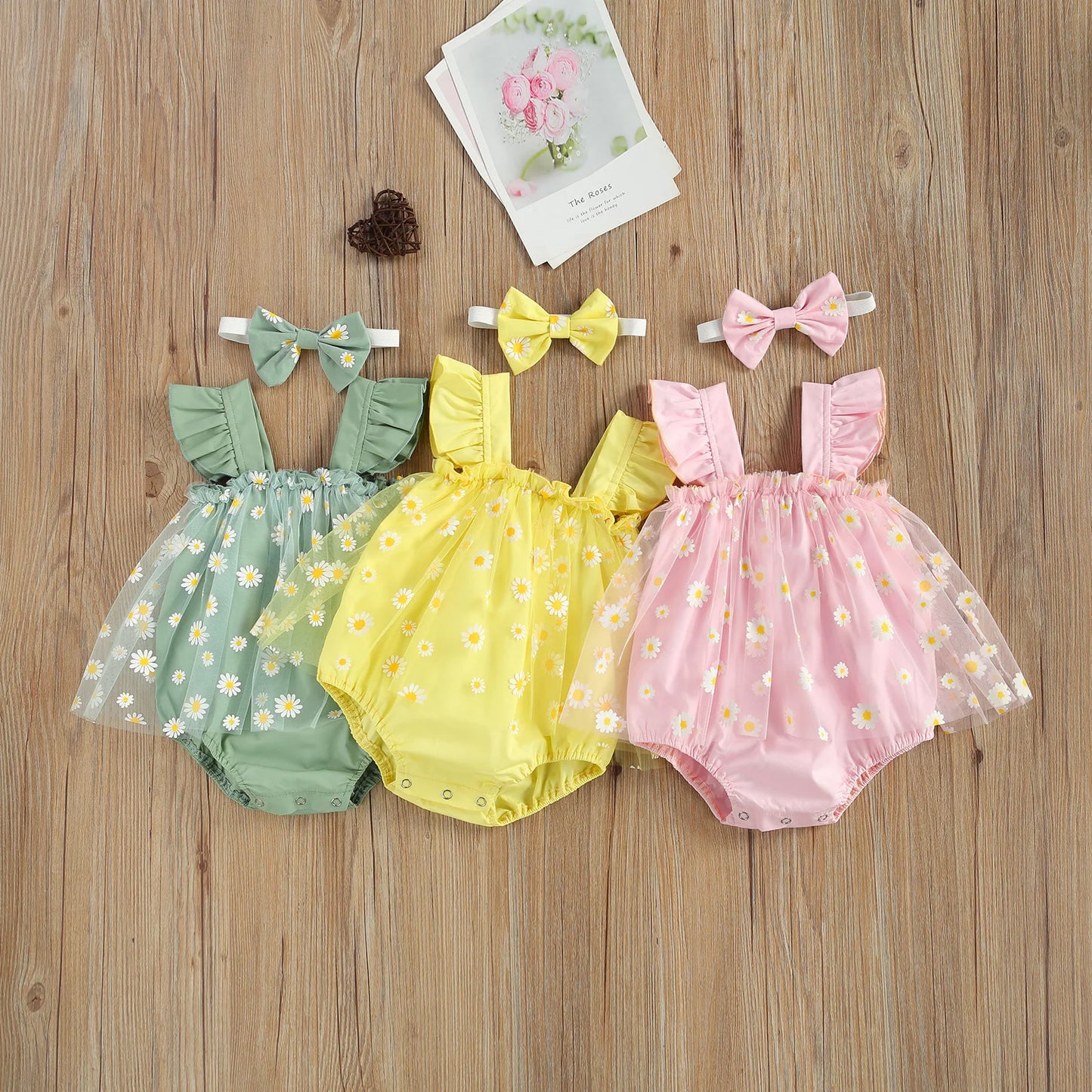 Daisy Tulle Romper & Headband Set