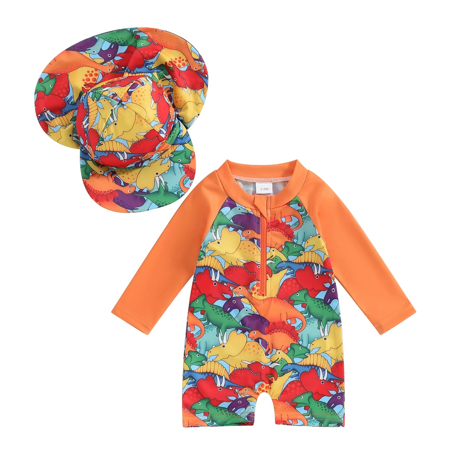 Long Sleeve Baby Swimsuit & Sun Hat Set