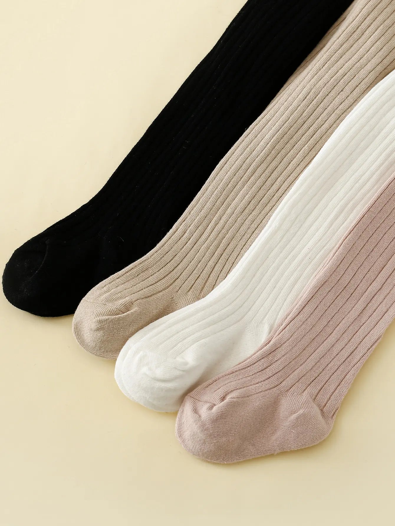 Baby Ribbed Tights - 4 Pack