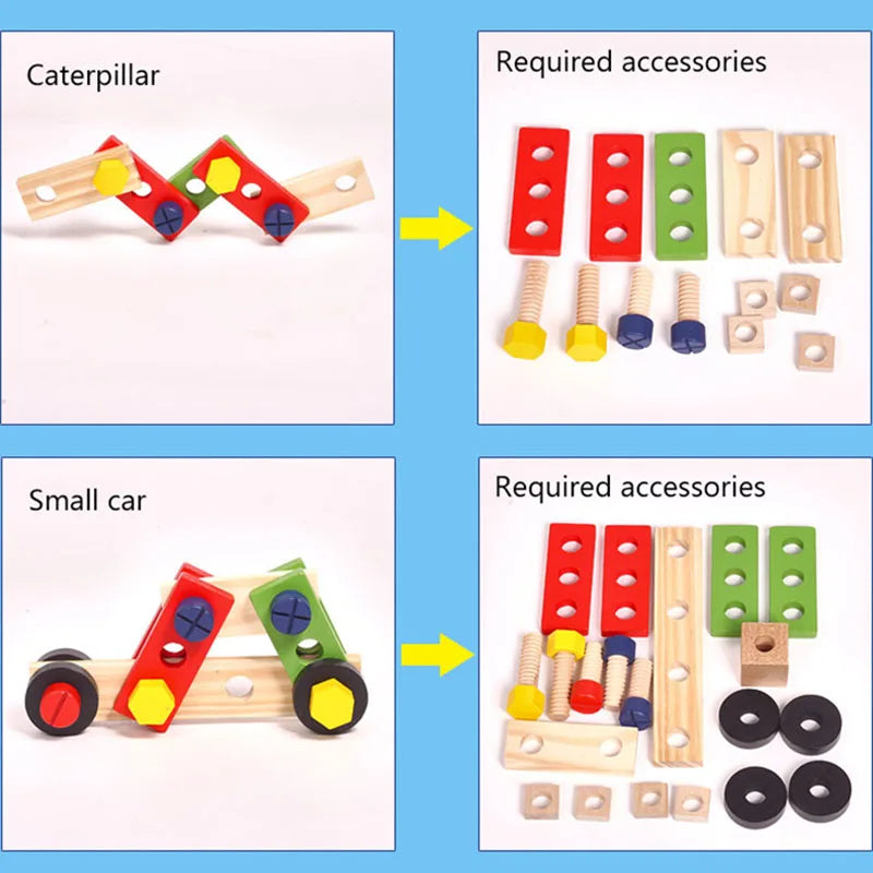 Holz-Werkzeugkasten-Spielset