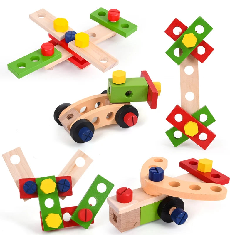 Holz-Werkzeugkasten-Spielset