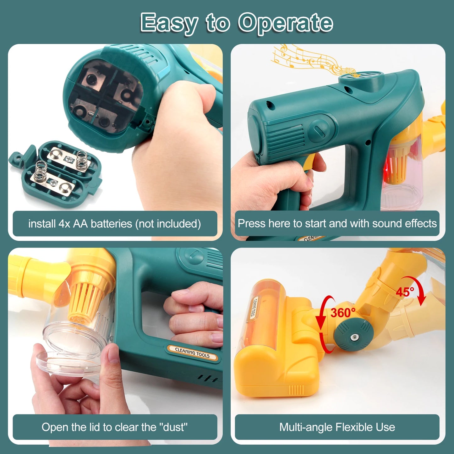 Electric Vacuum Cleaner Toy - With Light And Music