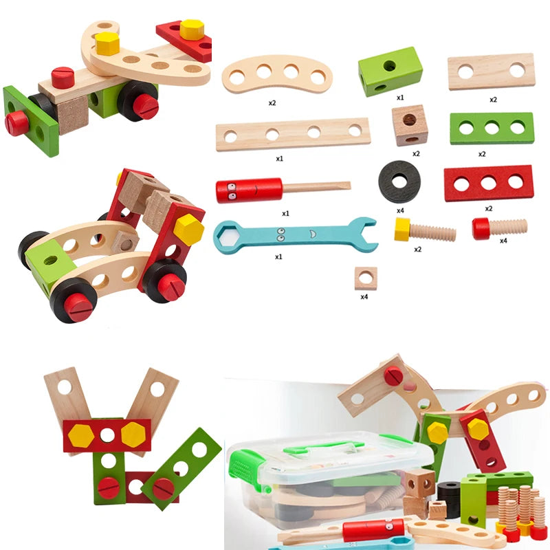 Holz-Werkzeugkasten-Spielset