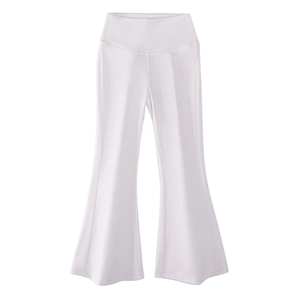 Comfortable Solid Color Flare Leggings