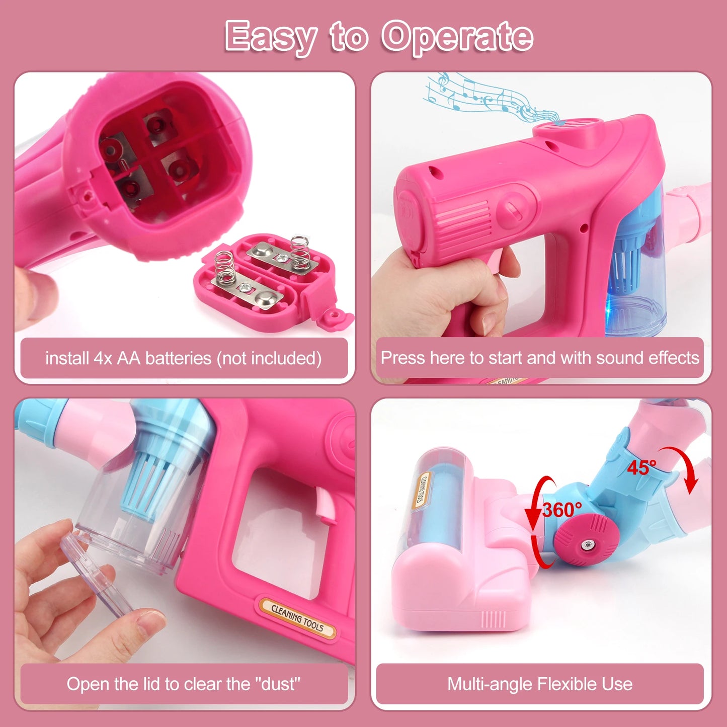 Electric Vacuum Cleaner Toy - With Light And Music