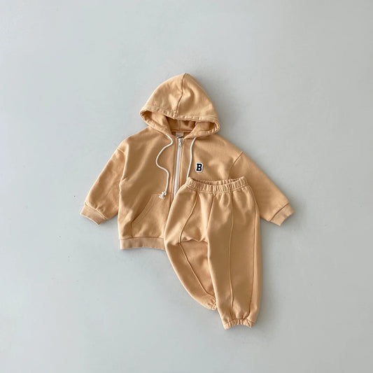 Cozy Monogram Baby Hoodie & Jogger Set