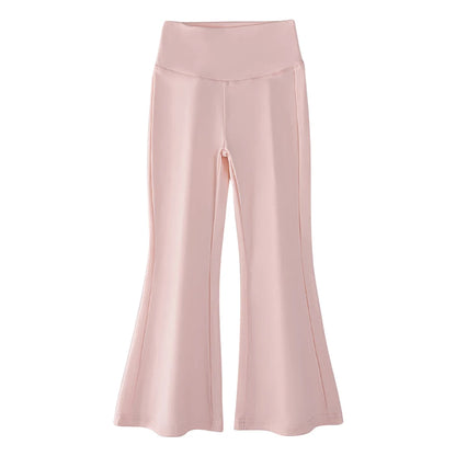 Comfortable Solid Color Flare Leggings