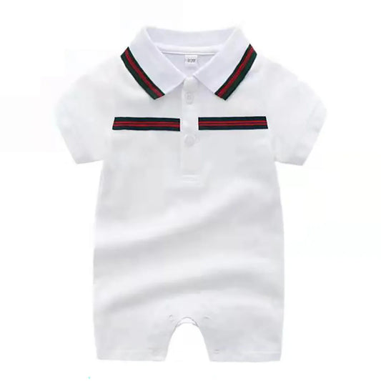 Classic Polo-Style Baby Romper