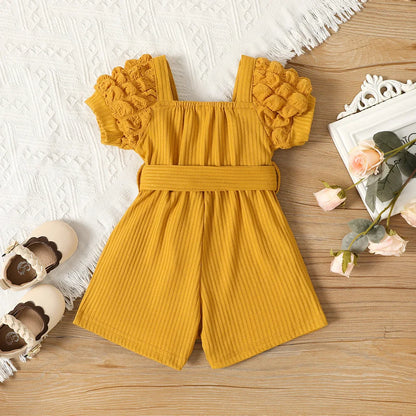Ruffle Sleeve Baby Rompers