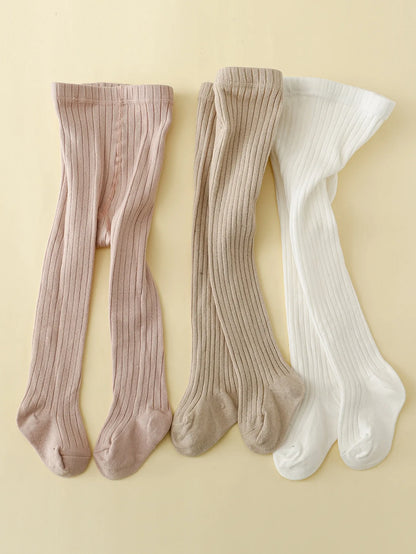 Baby Ribbed Tights - 4 Pack