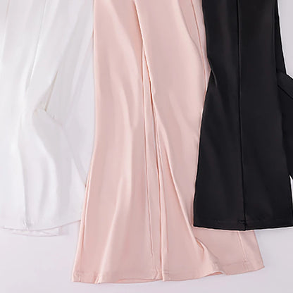 Comfortable Solid Color Flare Leggings