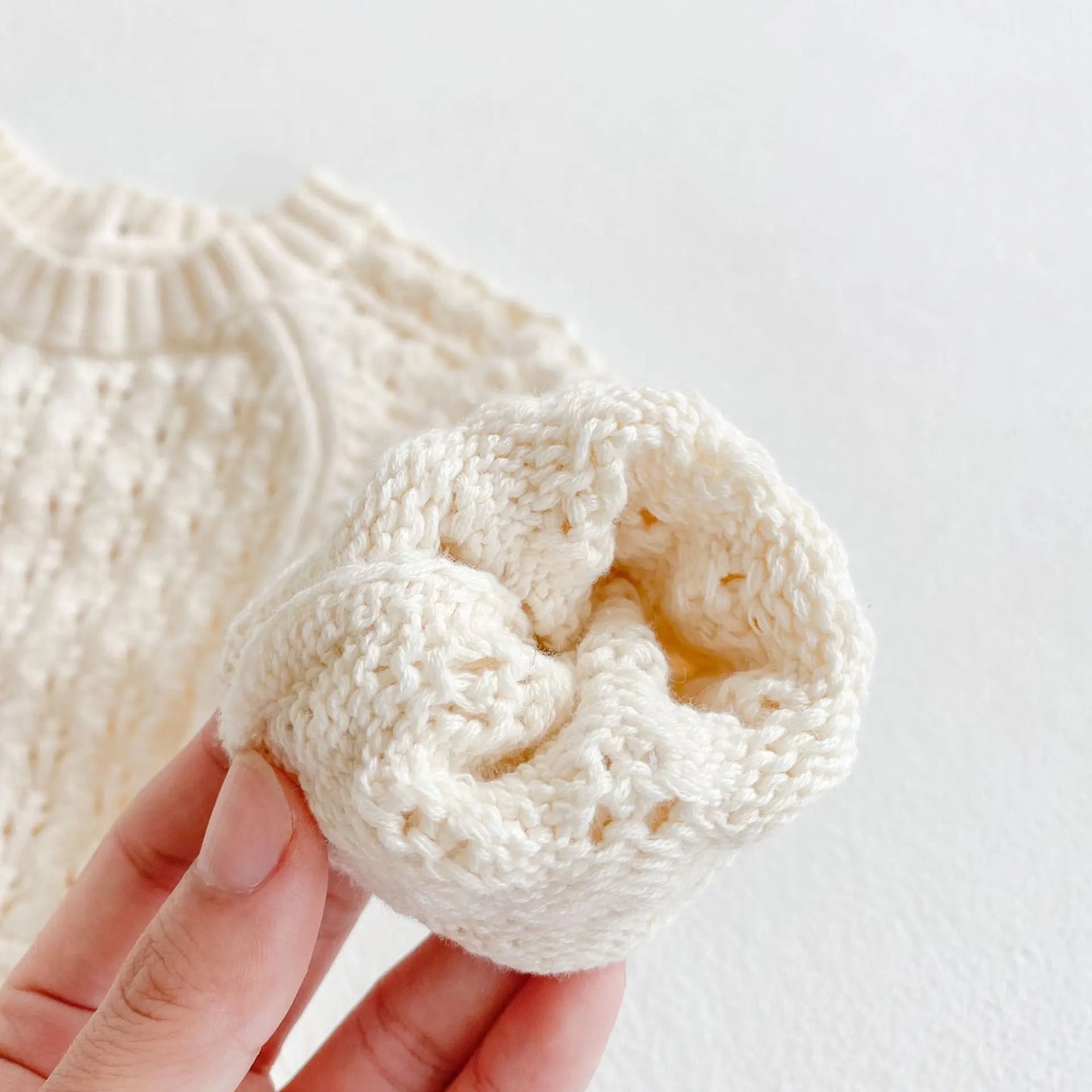 Knit Long Sleeve Baby Romper