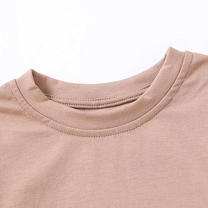Kids' Solid Color T-Shirt & Shorts Set