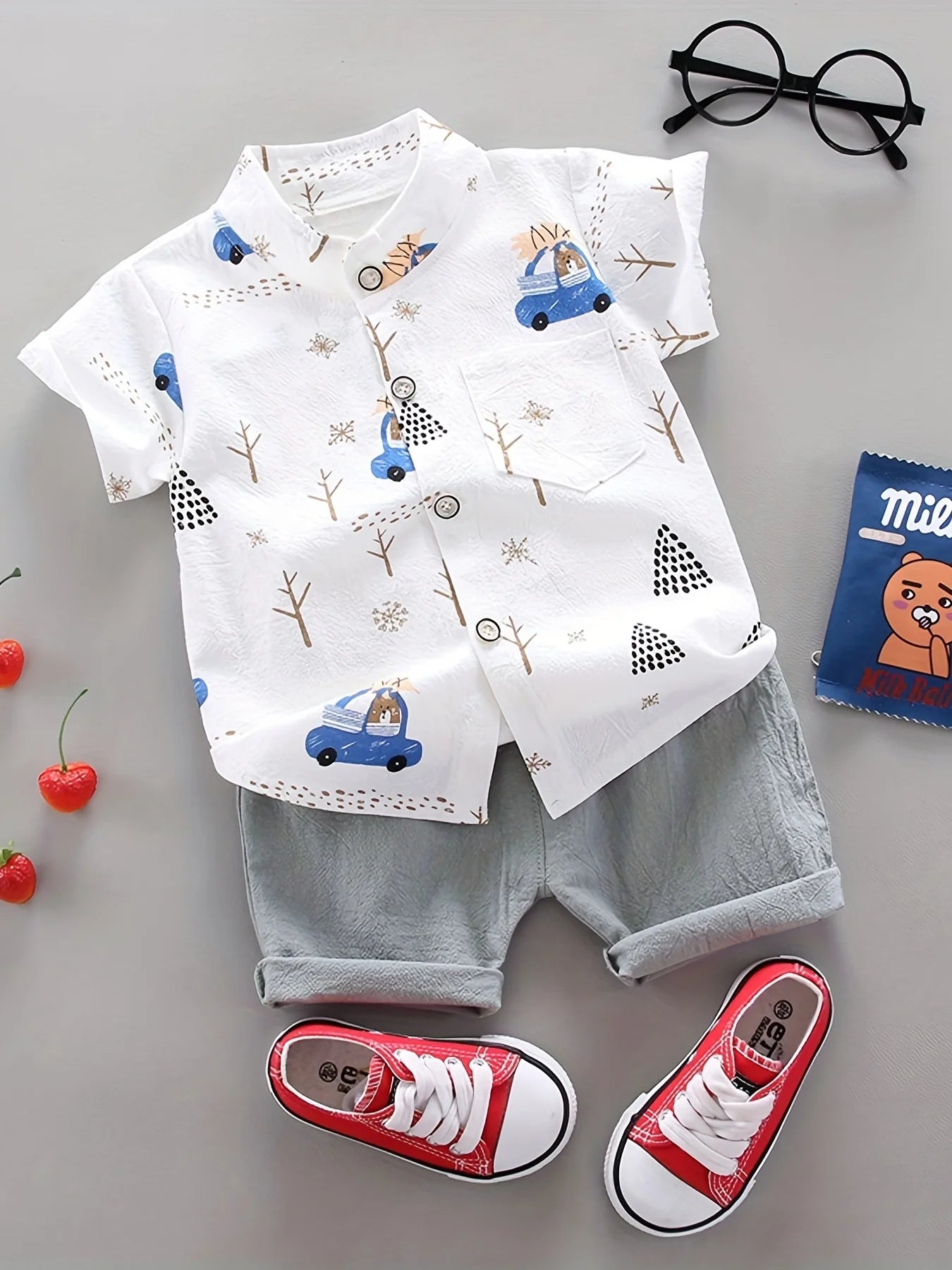 Themed Baby Shirt and Shorts Set