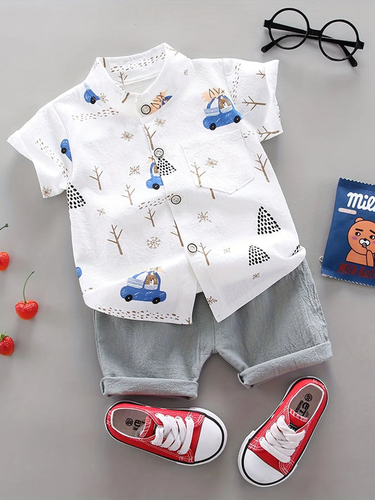 Themed Baby Shirt and Shorts Set