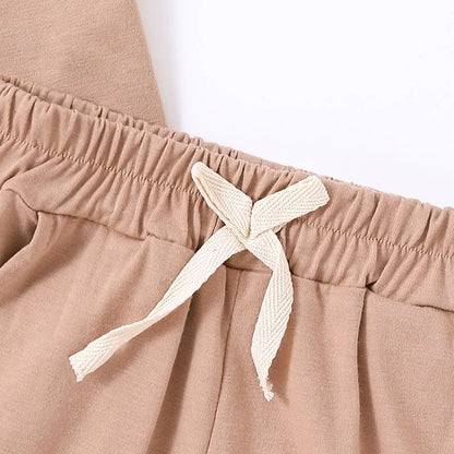 Kids' Solid Color T-Shirt & Shorts Set