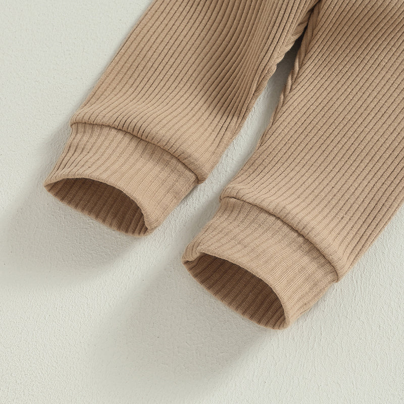 Ribbed Stripe Bodysuit & Pants Set