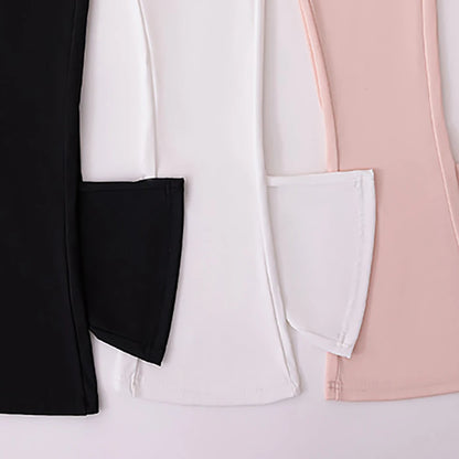 Comfortable Solid Color Flare Leggings