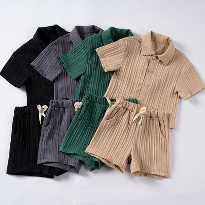 Stylish Ribbed Knit Kids' Outfit Sets
