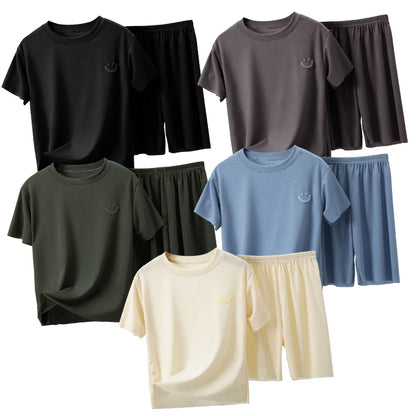 Comfortable Solid Color Kids' Pajama Sets