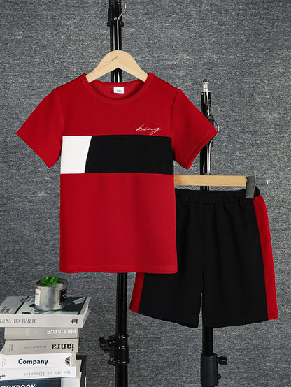Trendy Color Block Kids' Outfit
