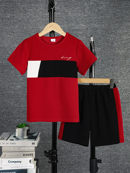 Trendy Color Block Kids' Outfit
