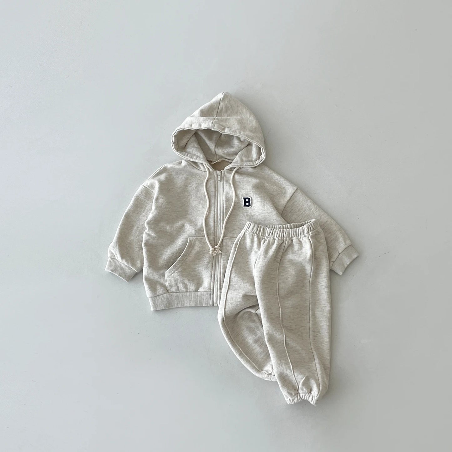Cozy Monogram Baby Hoodie & Jogger Set