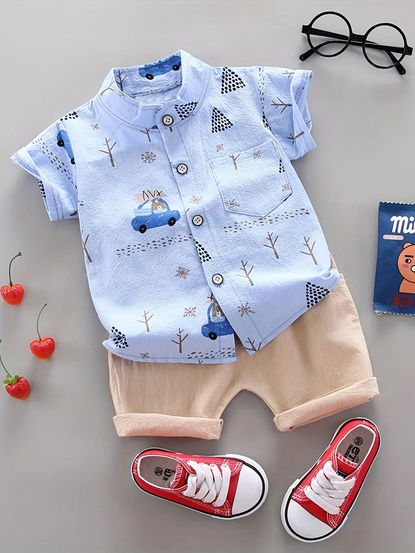 Themed Baby Shirt and Shorts Set