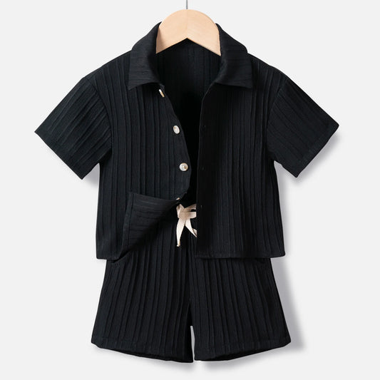 Stylish Ribbed Knit Kids' Outfit Sets