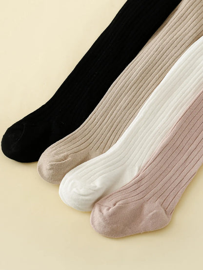 Baby Ribbed Tights - 4 Pack