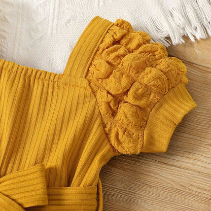 Ruffle Sleeve Baby Rompers