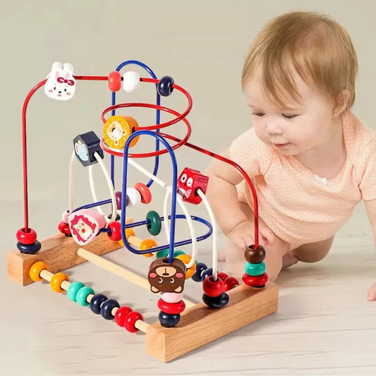 Wooden Bead Maze Activity Center