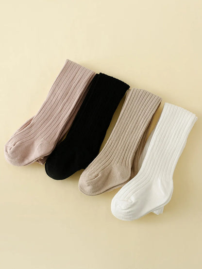 Baby Ribbed Tights - 4 Pack
