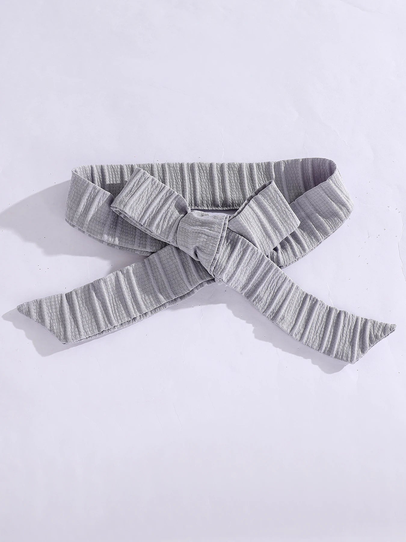Stylish Pleated Paper Bag Waist Pants with Tie
