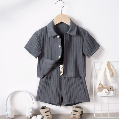Stylish Ribbed Knit Kids' Outfit Sets