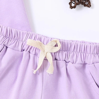 Kids' Solid Color T-Shirt & Shorts Set