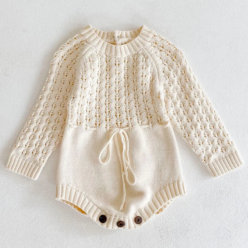 Knit Long Sleeve Baby Romper