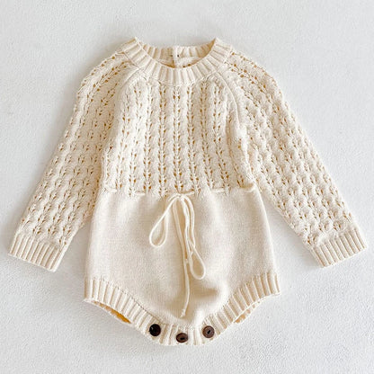 Knit Long Sleeve Baby Romper