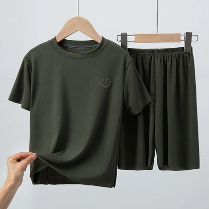 Comfortable Solid Color Kids' Pajama Sets