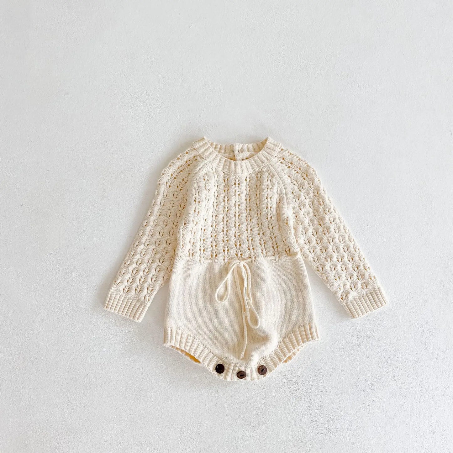 Knit Long Sleeve Baby Romper