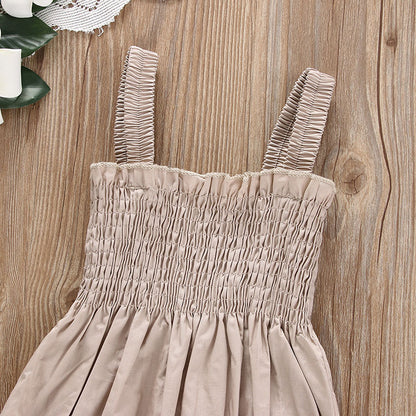 Smocked Baby Romper with Bow