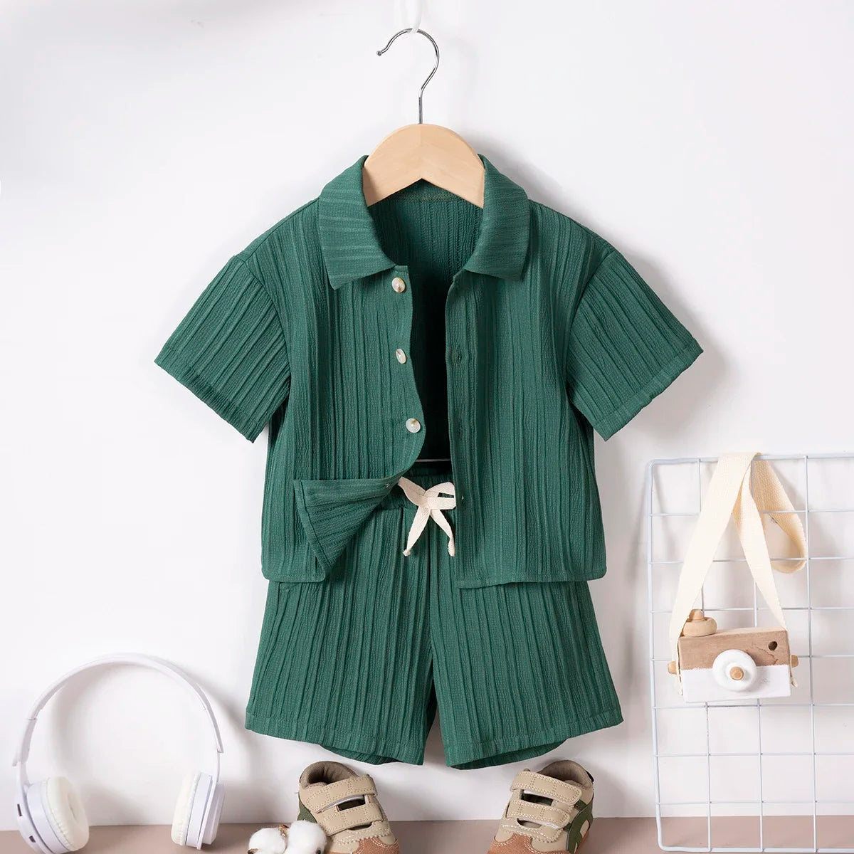 Stylish Ribbed Knit Kids' Outfit Sets