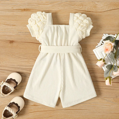 Ruffle Sleeve Baby Rompers