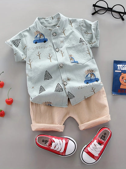 Themed Baby Shirt and Shorts Set