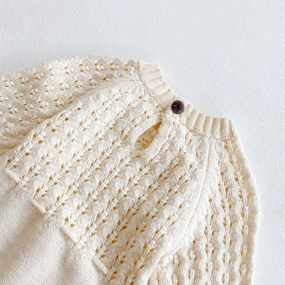 Knit Long Sleeve Baby Romper