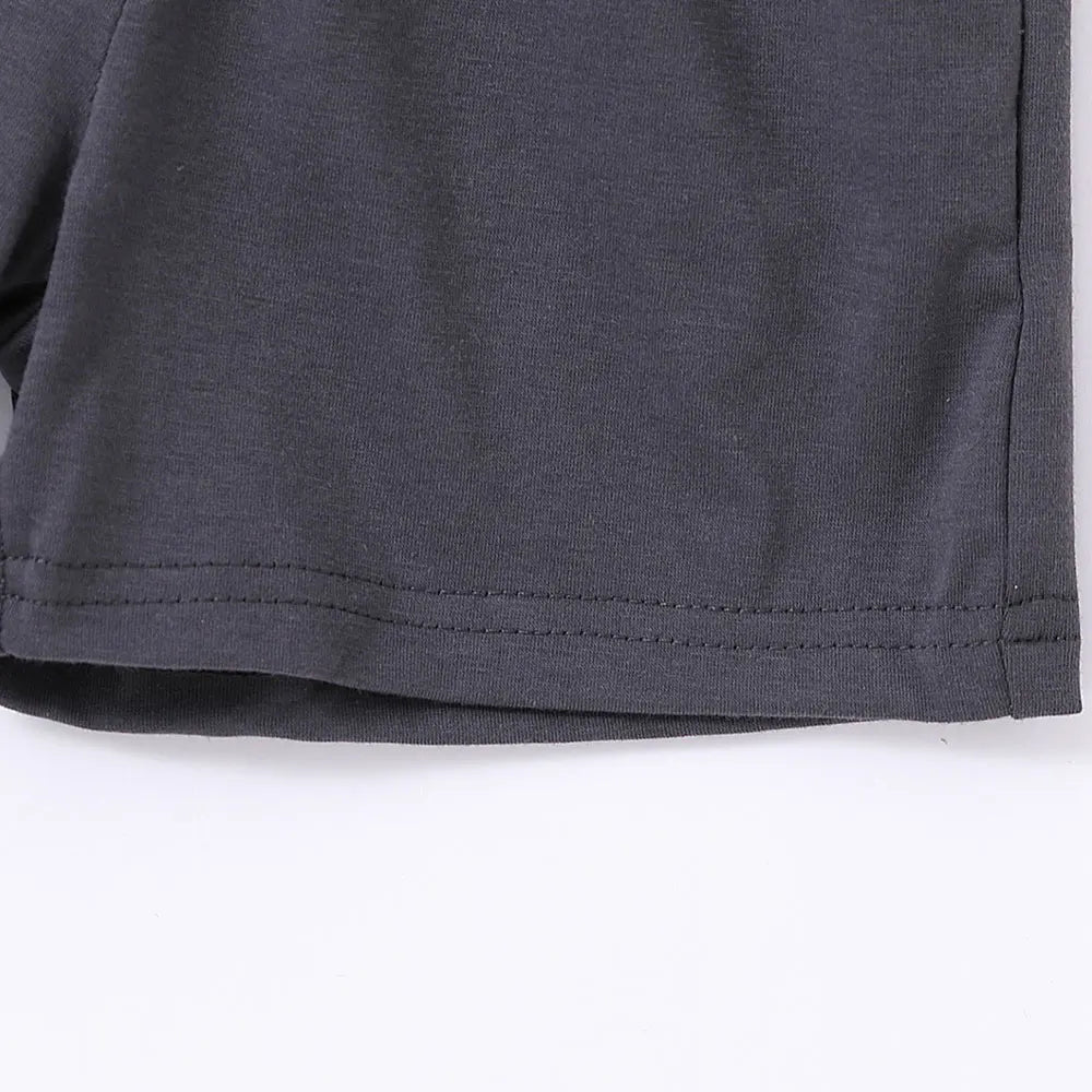 Kids' Solid Color T-Shirt & Shorts Set