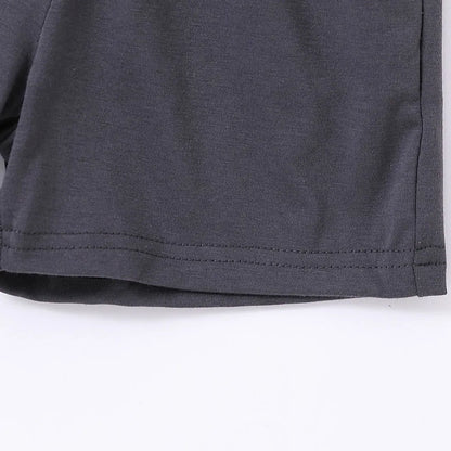 Kids' Solid Color T-Shirt & Shorts Set