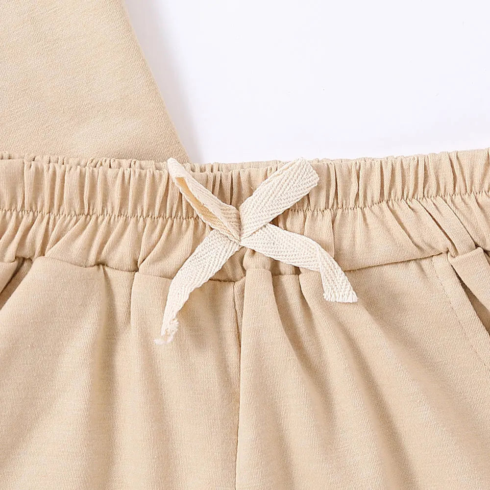 Kids' Solid Color T-Shirt & Shorts Set