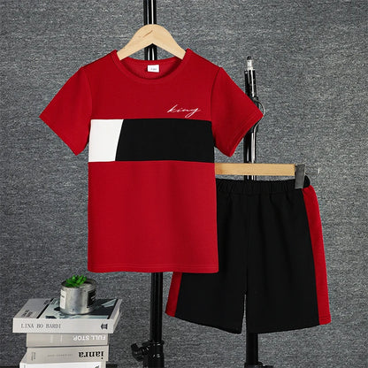 Trendy Color Block Kids' Outfit